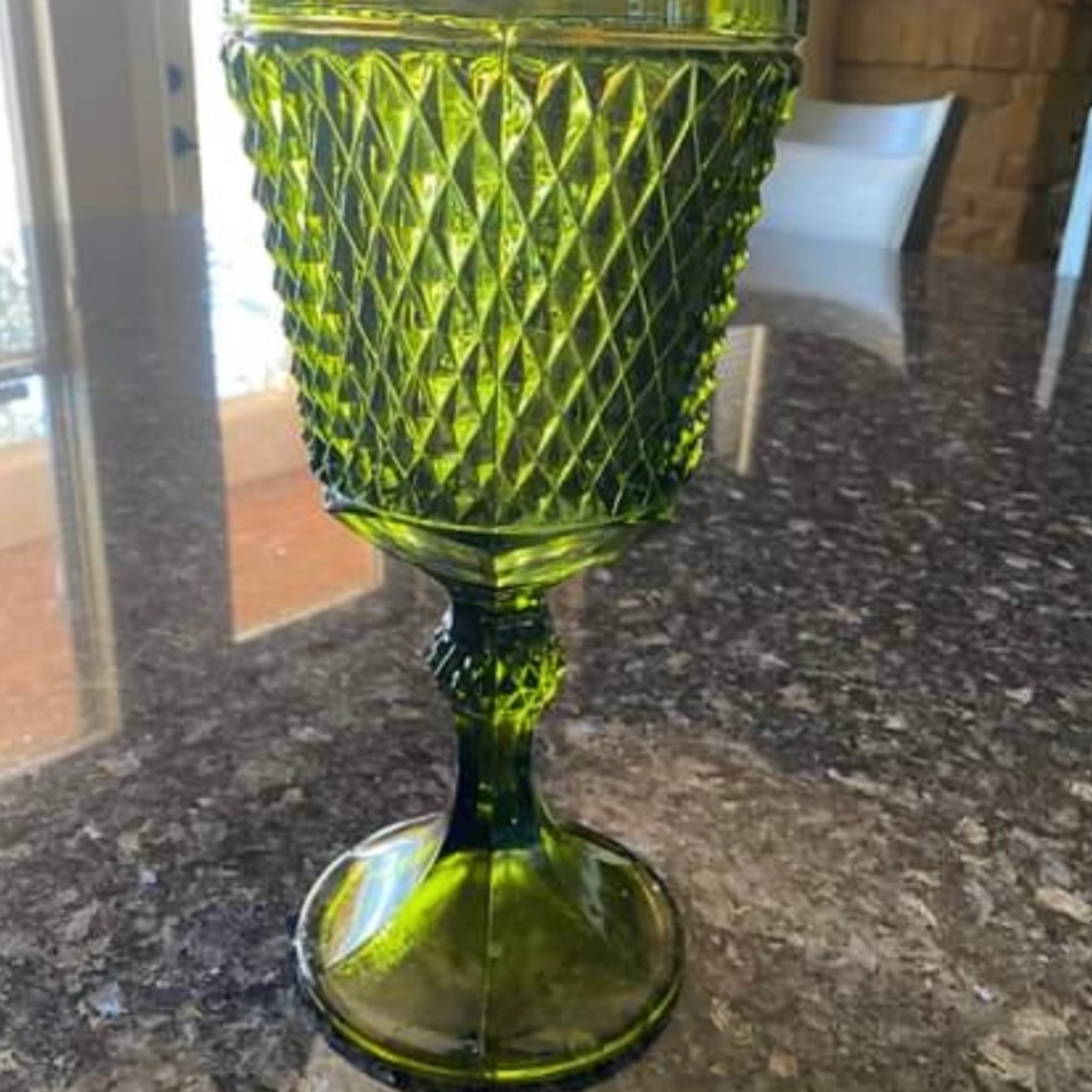 Green Indiana Glass Vase